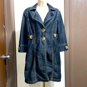 Jeans trench jacket
